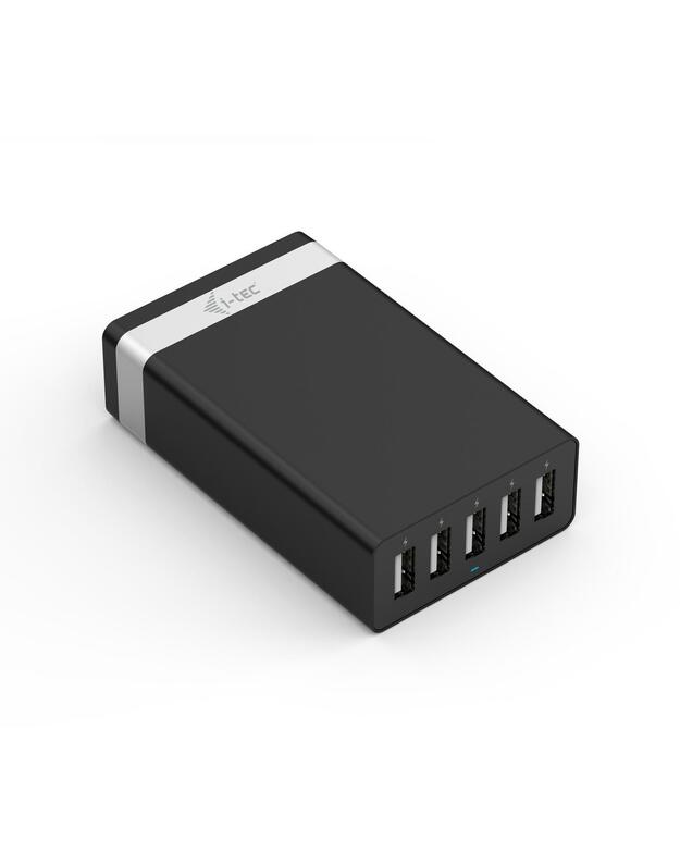 COMDIS I-TEC USB Smart Charger 5 Port 40W / 8A for iPad/iPhone Samsung phones and tablets on all USB ports  