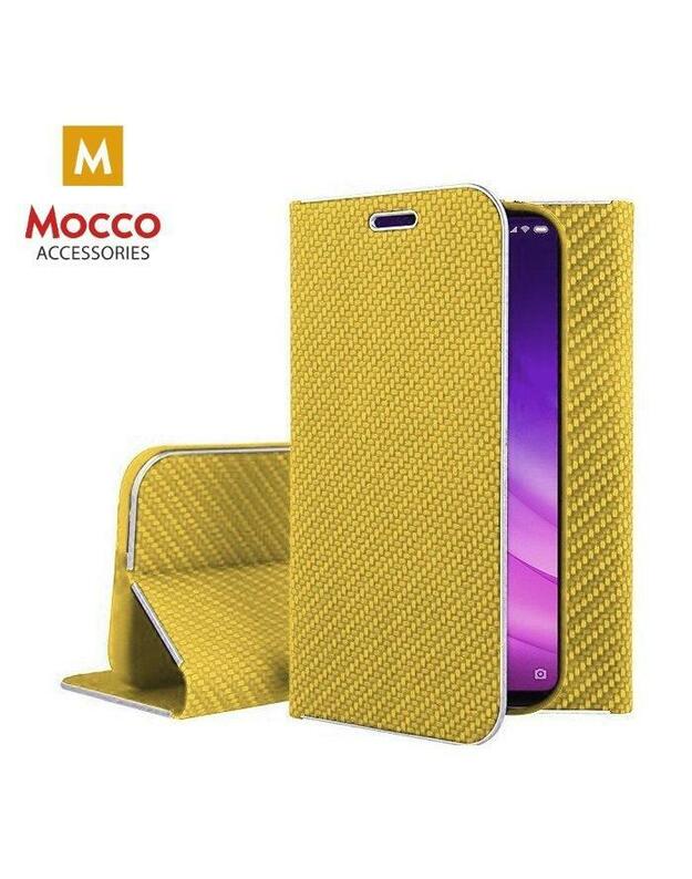  Mocco Carbon Leather Book Case For Huawei P30 Pro Gold 