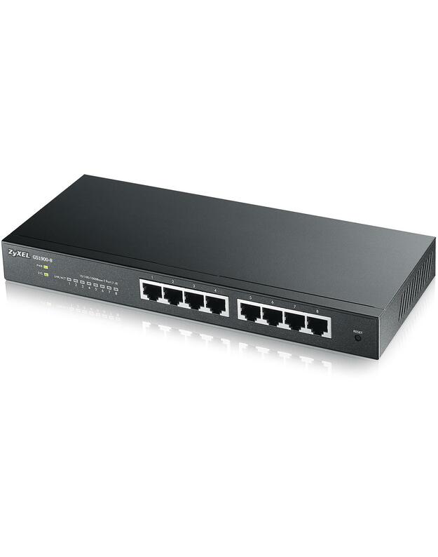  Maršrutizatorius Šakotuvas ZYXEL GS1900-8 8-P GB L2 MANAGED SWITCH 