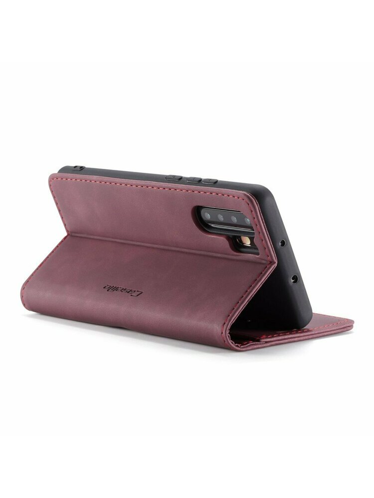 CASEME dėklas, skirtas Huawei P30 Pro, odinis piniginės dėklas, violetinis