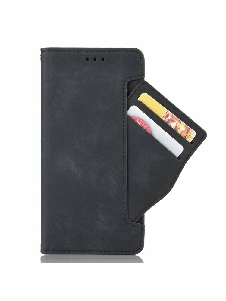 Piniginės dėklas, skirtas Xiaomi Redmi Note 9T 5G, kortelės lizdas, juodas