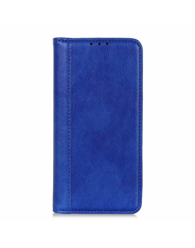 Piniginės dėklas, skirtas iPhone 13, Litchi Leather, Mėlyna