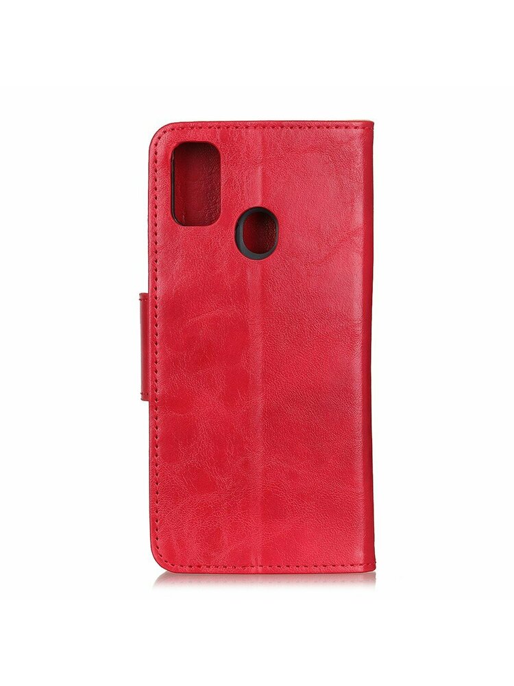 Piniginės odinis dėklas, skirtas Xiaomi Redmi 9C – raudonas