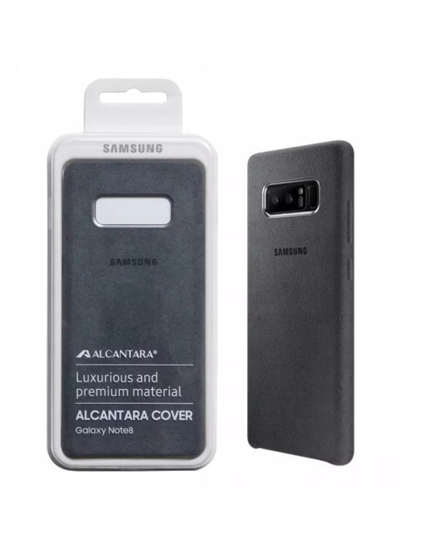 „Samsung Galaxy Note 8“ Alcantara dėklas, tamsiai pilkas