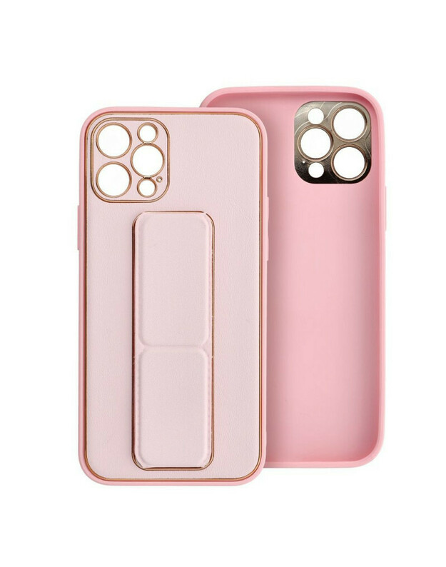 Samsung Galaxy A22 5G odinis dėklas su atramėle, rožinis