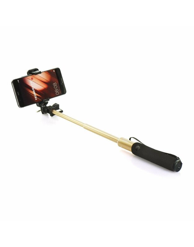  Asmenukių lazda / selfie stick Remax P5 lizdas 3,5 mm auksinė