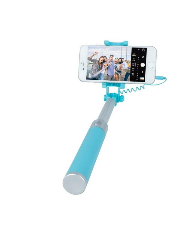 Forever JMP-200 Mini Selfie Stick with Remote Button and 3.5 mm Cable Mėlyna