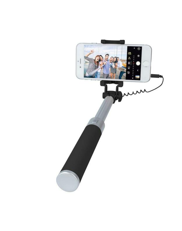 Forever JMP-200 Mini Selfie Stick with Remote Button and 3.5 mm Cable Juodas