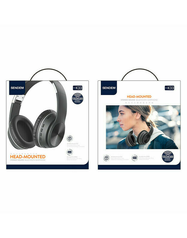 SENDEM K33 HF BLUETOOTH 2 ĮRENGINIAI, juodi