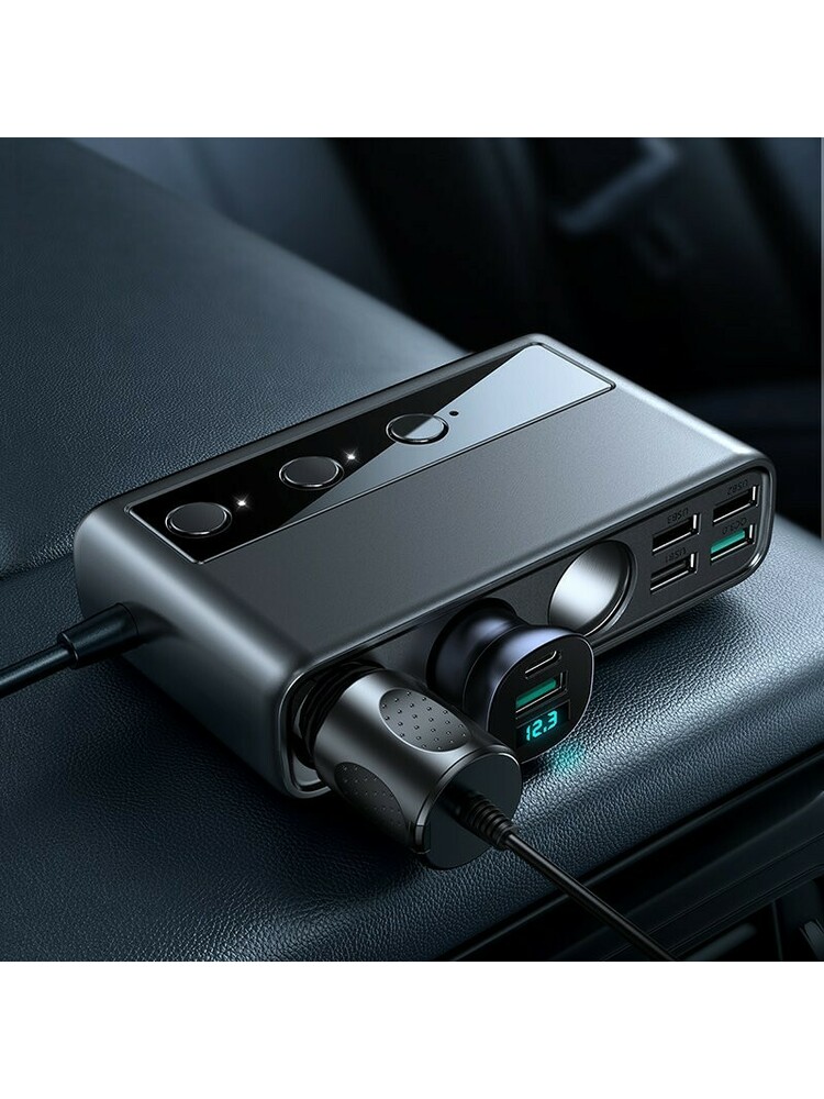 Automobilinis įkroviklis Joyroom JR-CL06, 9 in 1, 154W 3x12V, juodas