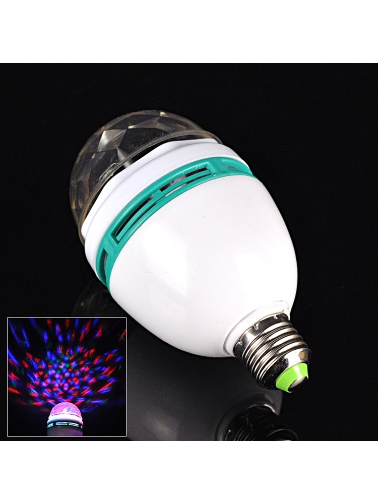 LED 360 Besisukanti Lempa 6W RGB - Modelis G155 