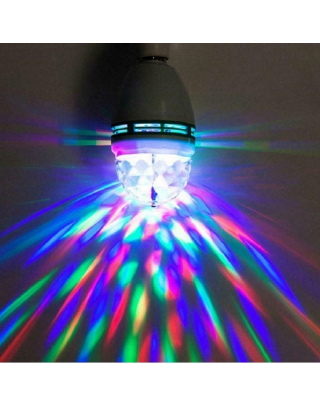 LED 360 Besisukanti Lempa 6W RGB - Modelis G155 