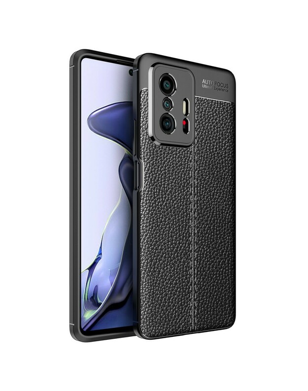 Futbolo grūdų TPU dėklas Xiaomi 11T / 11T Pro – juodas