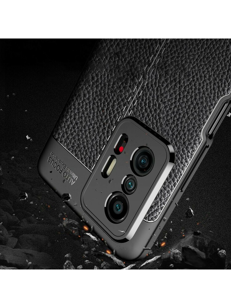 Futbolo grūdų TPU dėklas Xiaomi 11T / 11T Pro – juodas