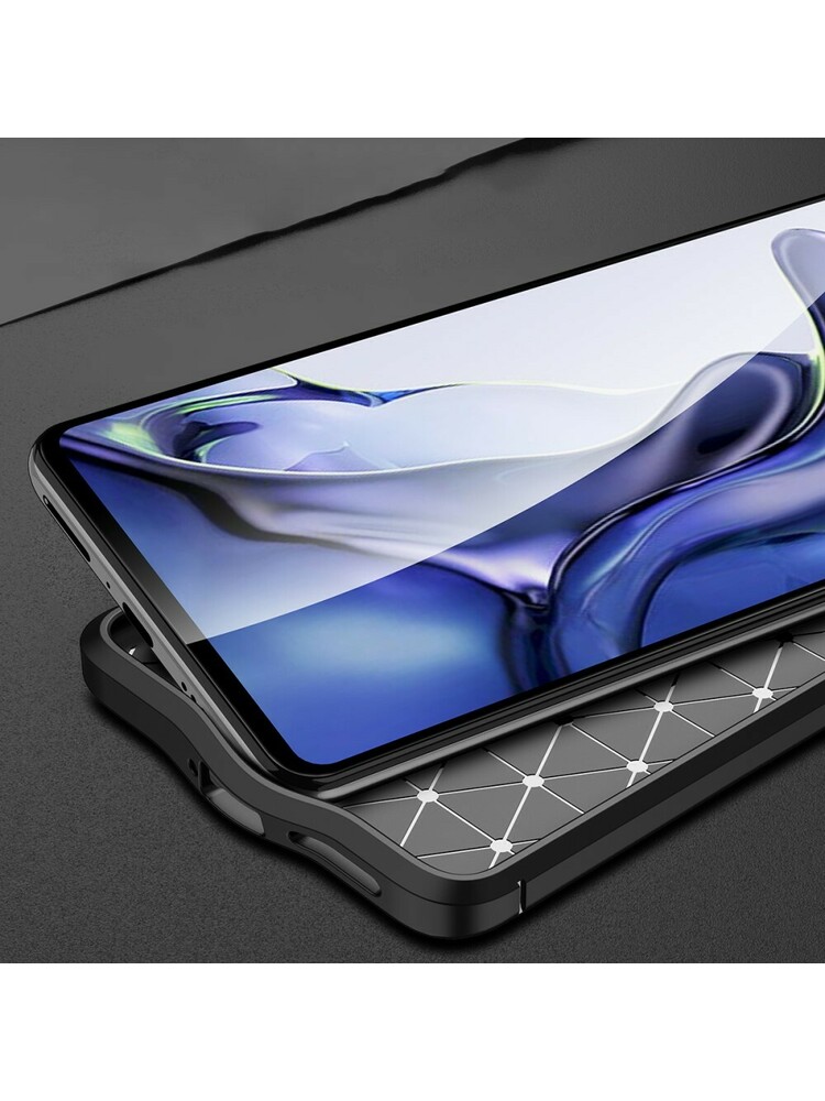 Futbolo grūdų TPU dėklas Xiaomi 11T / 11T Pro – juodas