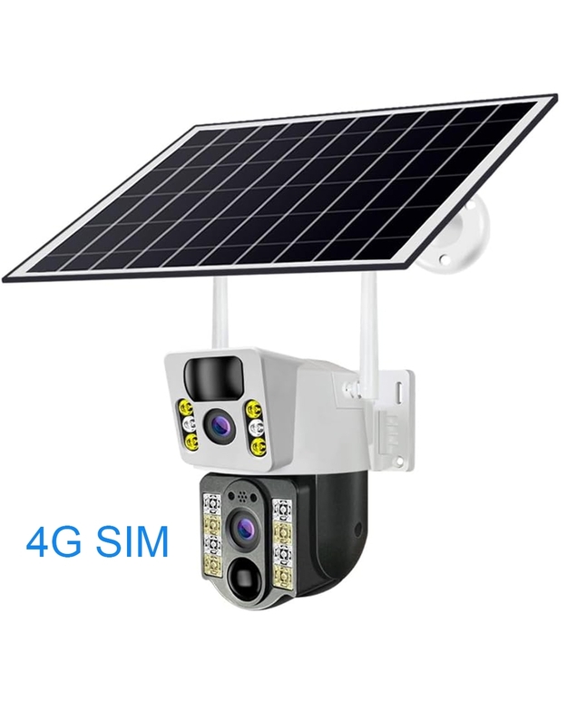 Lauko kamera su saulės energija įkraunama baterija ir 4G SIM palaikymu