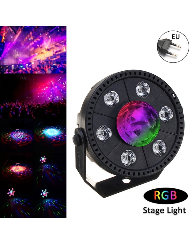 Šviesos Efektas 6 LED + DISCO