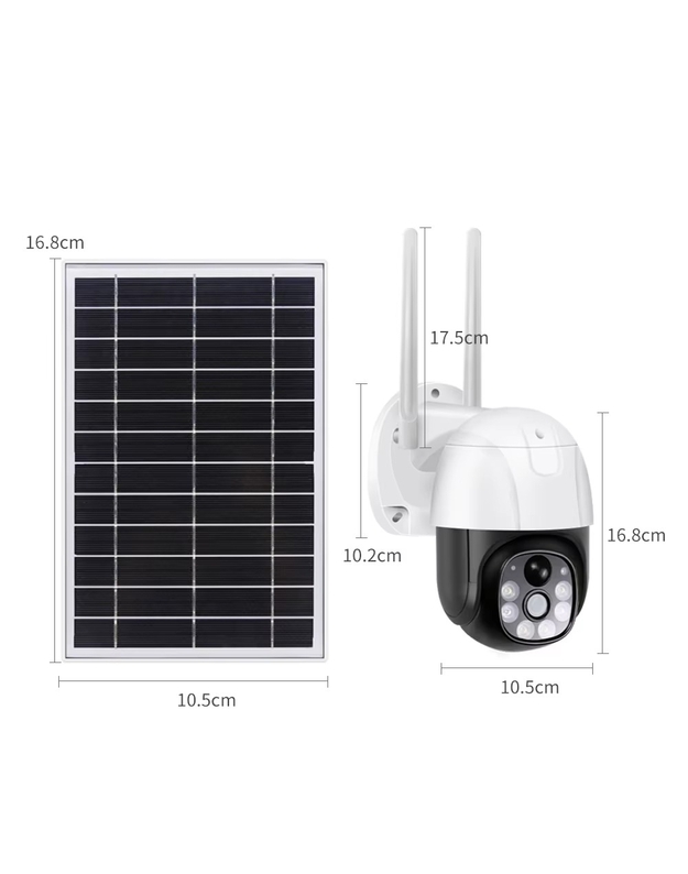 Lauko kamera 350°/90° WIFI su saulės energija įkraunama baterija