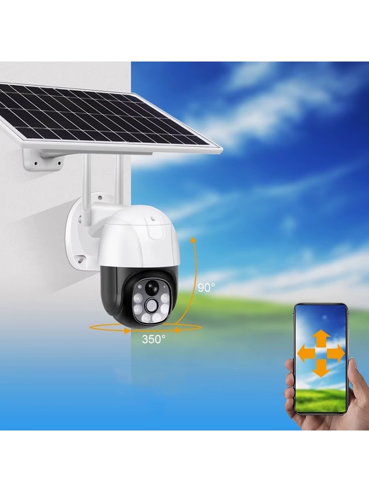Lauko kamera 350°/90° WIFI su saulės energija įkraunama baterija