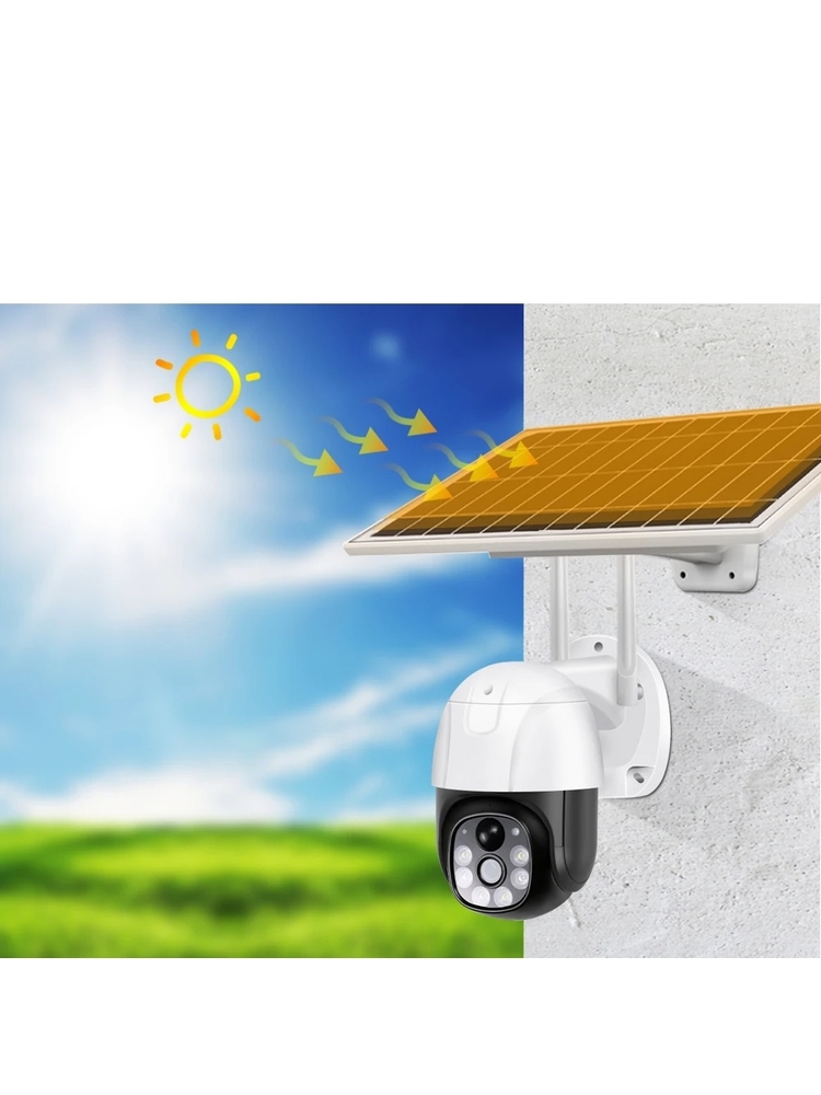 Lauko kamera 350°/90° WIFI su saulės energija įkraunama baterija