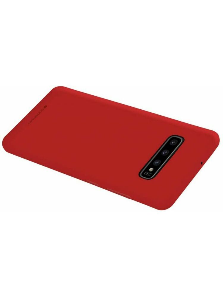Samsung G975 Galaxy S10 Plus dėklas Mercury Goospery "Silicone Case" (raudonas)