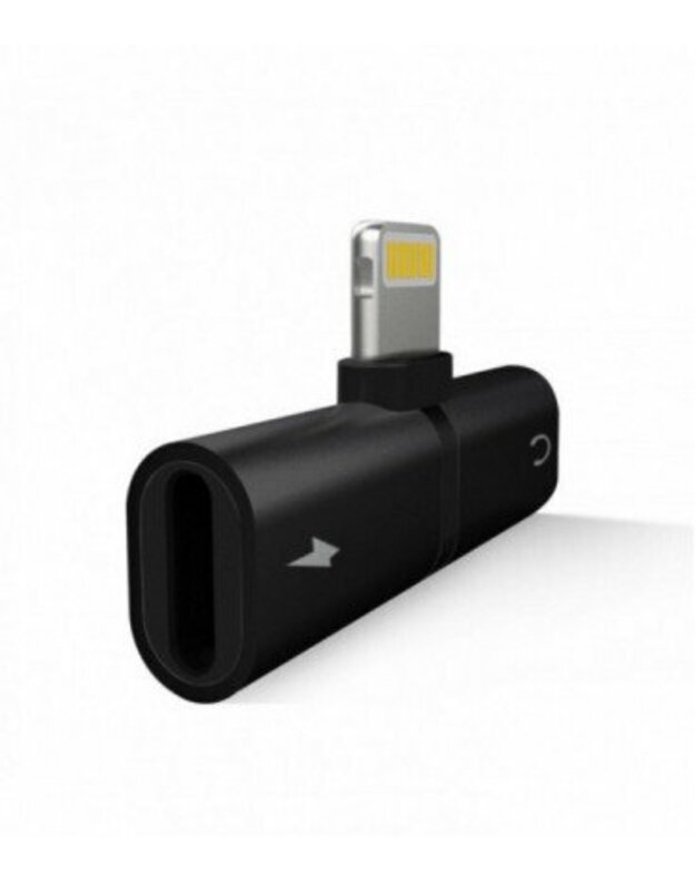 Audio adapteris Apple "Lightning" į 2x"Lightning" HQ (ausinių ir krovimo jungtys) sidabrinis (Nuoroda: