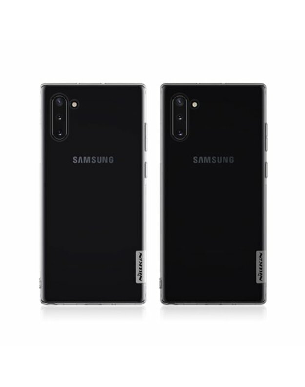 NILLKIN, Silikoninis 0,6mm Nature serijos, Samsung Note 10 Plus, Note 10 Plus 5G, pilkas, 0,6 mm