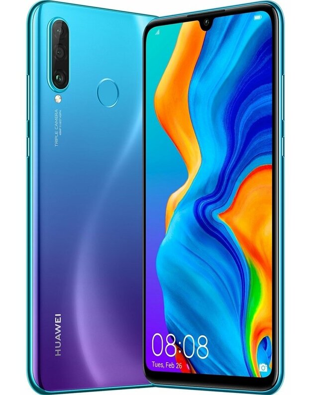Telefonas Huawei P30 Lite, 128 GB, Peacock Blue