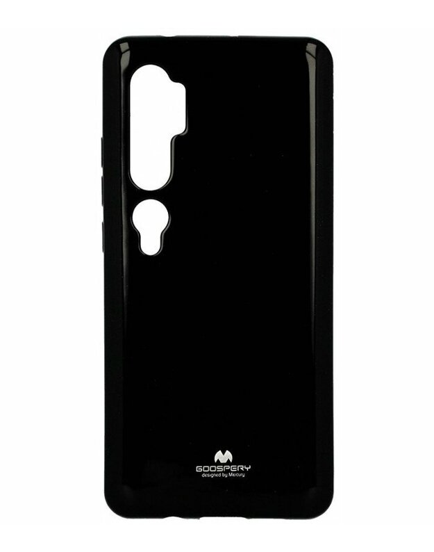 Juodas dėklas Xiaomi Mi Note 10 / Note 10 Pro telefonui "Mercury Goospery Pearl Jelly Case"