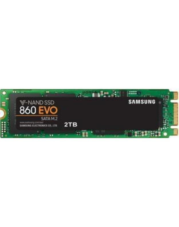 SSD|SAMSUNG|860 Evo|500GB|M.2|SATA 3.0|MLC|Rašymo greitis 520 MBytes/sec|Skaitymo greitis 550 MBytes/sec|MTBF 1500000 hours|MZ-N6E500BW  