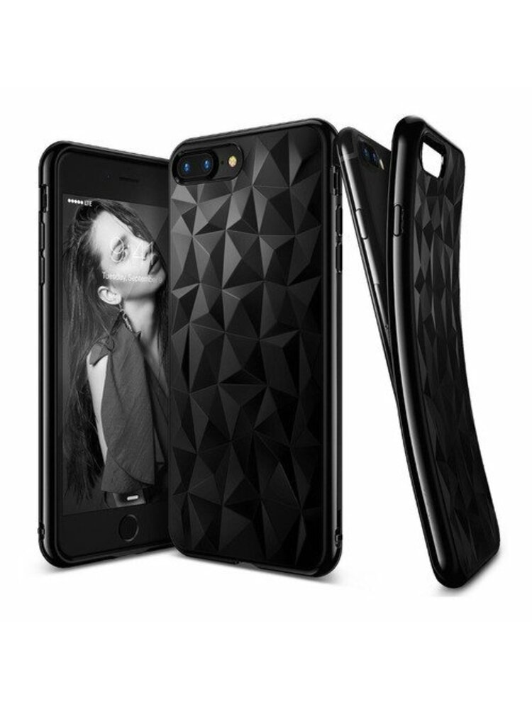 „Blun 3D Prism Shape Super Thin Silicone“ galinio dangtelio dėklas, skirtas „Samsung J330F Galaxy J3 (2017)“ Juodas