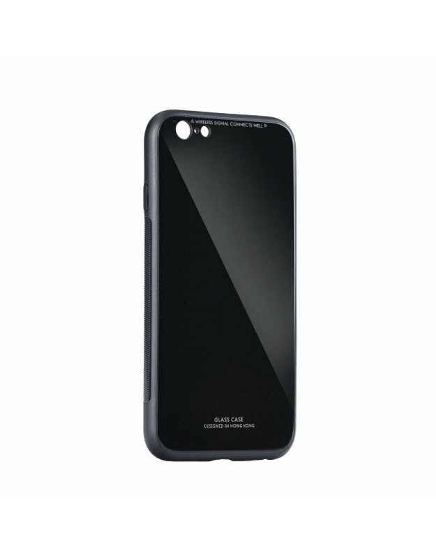 Dėklas Glass Case Samsung J415 J4 Plus 2018 juodas