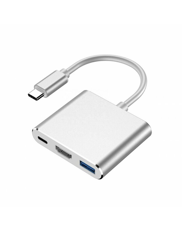 Adapteris 3in1 HUB USB-C HDMI MACBOOK
