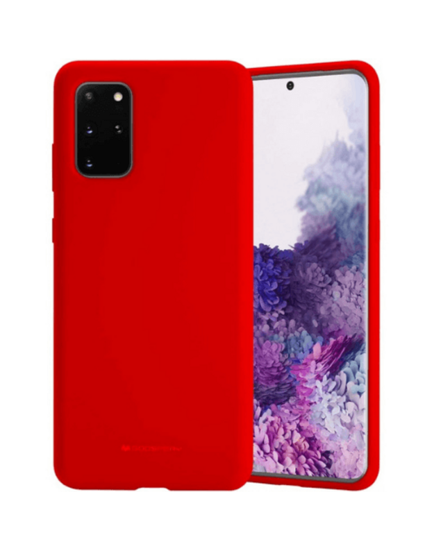 Raudonos spalvos dėklas “Mercury Silicone Case” Samsung Galaxy G986 S20 Plus telefonui