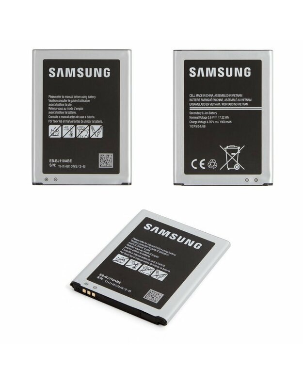 Akumuliatorius Samsung J110G Galaxy J1 Ace / J110L Galaxy J1 Ace / J110H Galaxy J1 Ace (EB-BJ110ABE, 1900mAh, originalas)