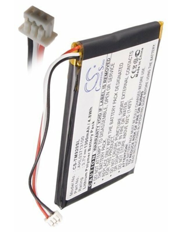 Baterijos tipas TOMTOM CS-TM920SL, 3.7V, 1300mAh, Li-Pol