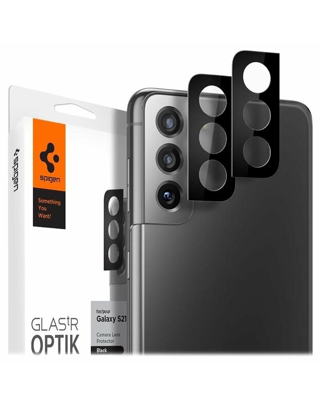 SPIGEN SAMSUNG GALAXY S21 + 5G KAMEROS LENKŠČIŲ APSAUGA - JUODA