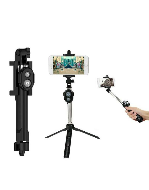 Komplektas „SELFIE + TRIPOD“ juodas