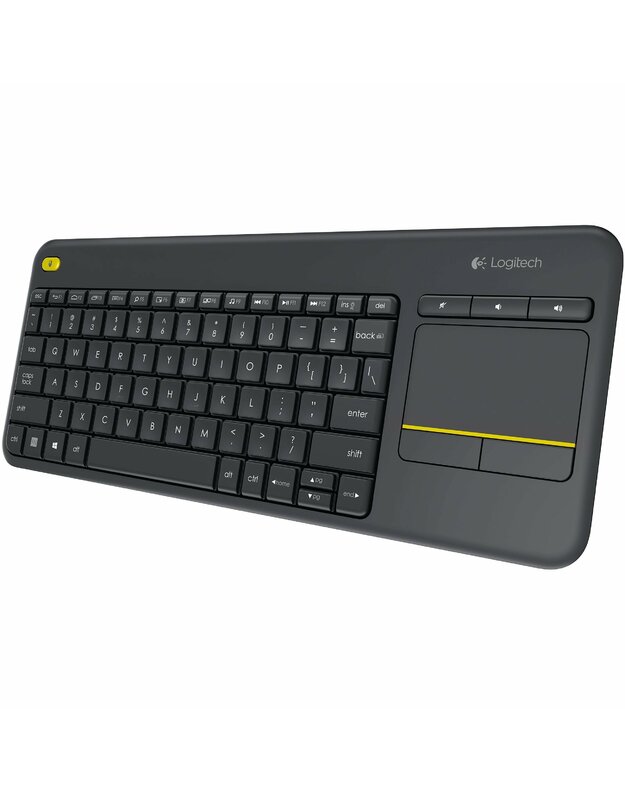 LOGITECH belaidė jutiklinė klaviatūra K400 Plus Black RU