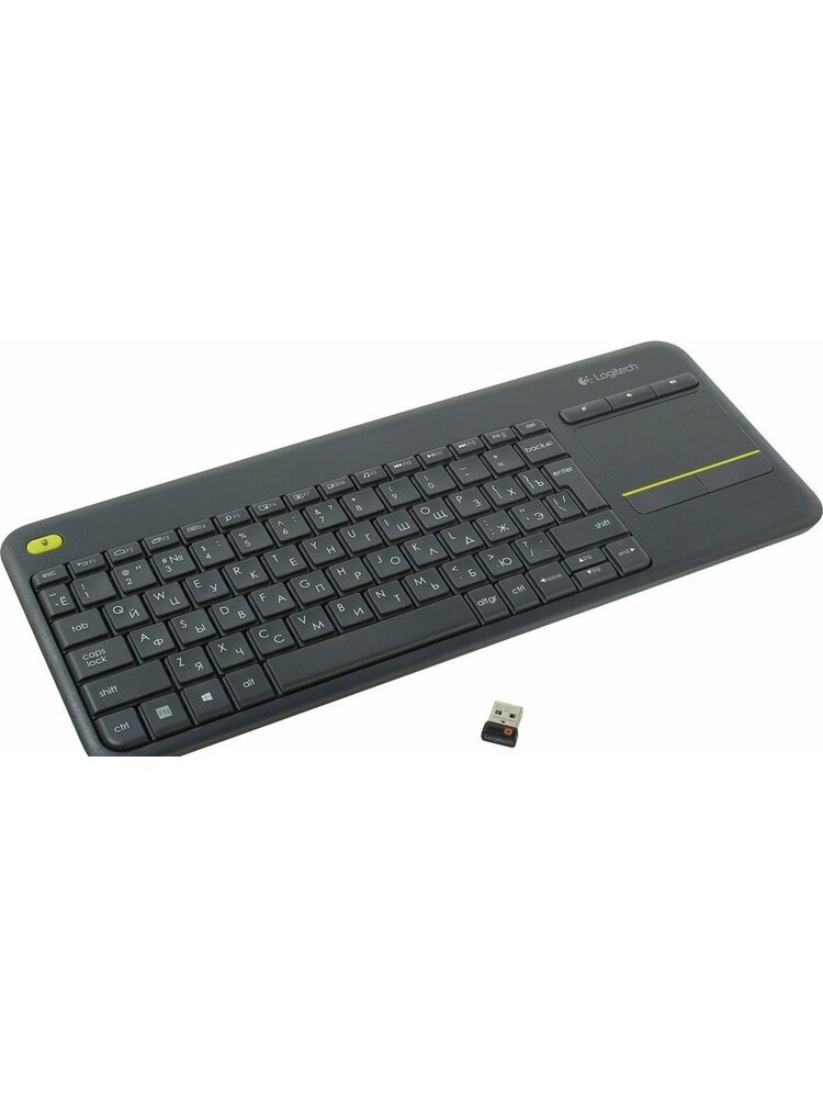 LOGITECH belaidė jutiklinė klaviatūra K400 Plus Black RU