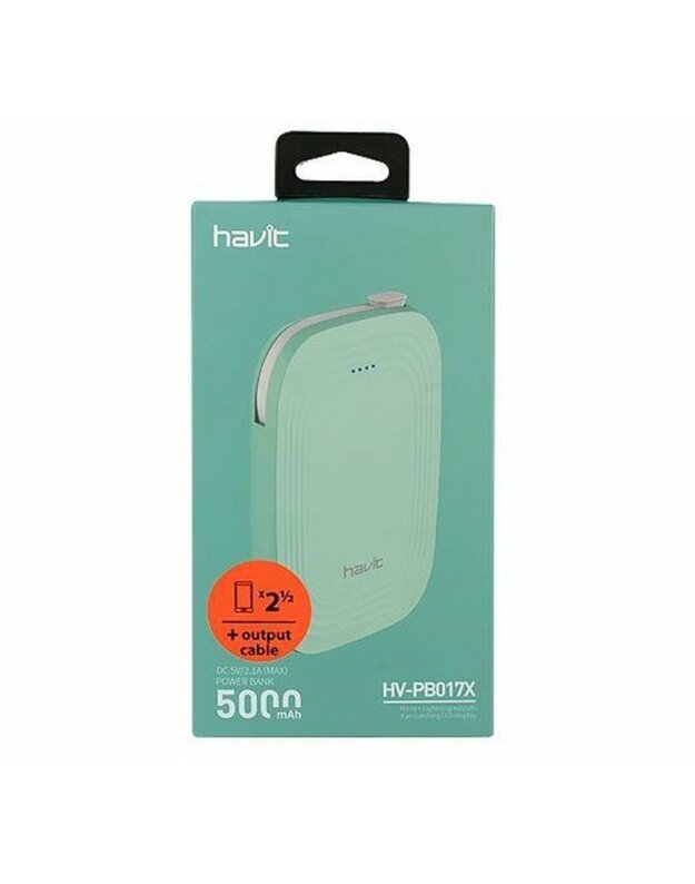 HAVIT IŠORINIS AKUMULIATORIAUS DVIGUBAS ADAPTERIS 5000 MAH HV-PB017X