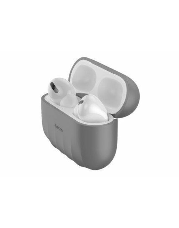 Dėklas ausinėms Baseus Apple Shell Silica Silicone-Gel Protective case for AirPods Pro Grey