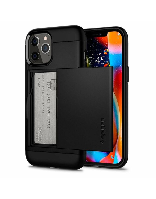 „SPIGEN Slim Armor CS“ skirtas juodas „IPHONE 12/12 PRO“