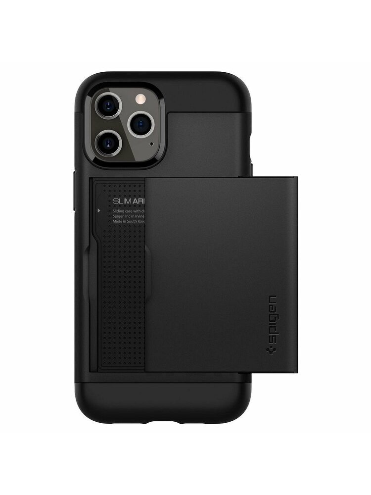 „SPIGEN Slim Armor CS“ skirtas juodas „IPHONE 12/12 PRO“