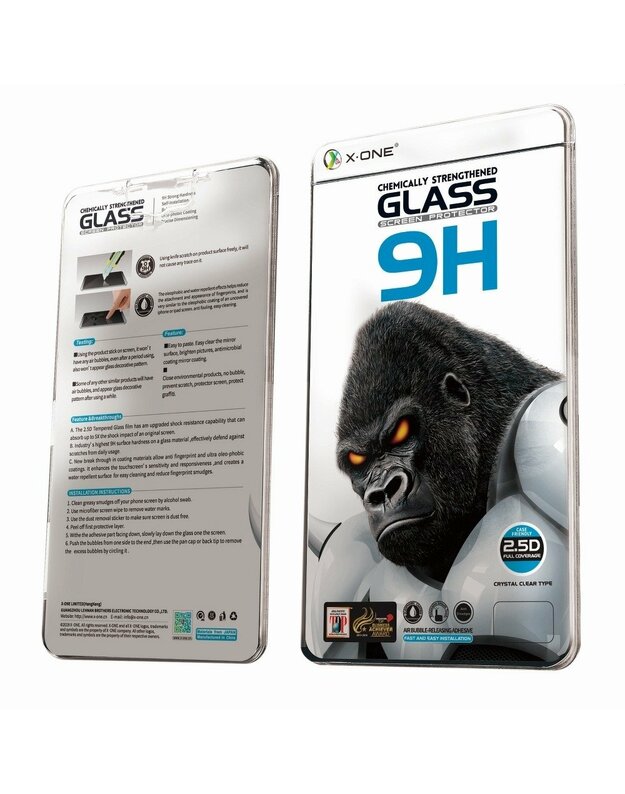 Grūdintas stiklas X-ONE Visas dangtelis Ypač stiprus - skirtas „iPhone 12/12 Pro 6.1“ (pilnas klijai) juodas