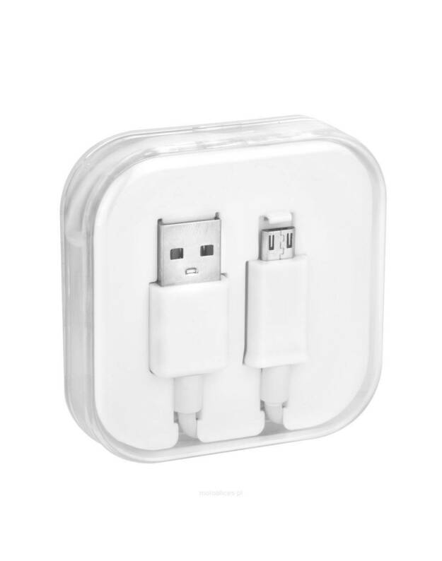 Micro USB BOX“ laidas baltas