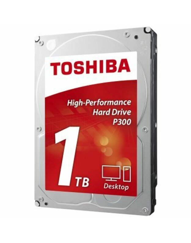 HDD darbalaukis „Toshiba P300“ (3,5 "1 TB, 7200 RPM, 64 MB, NCQ, AF, SATAIII), urmu
