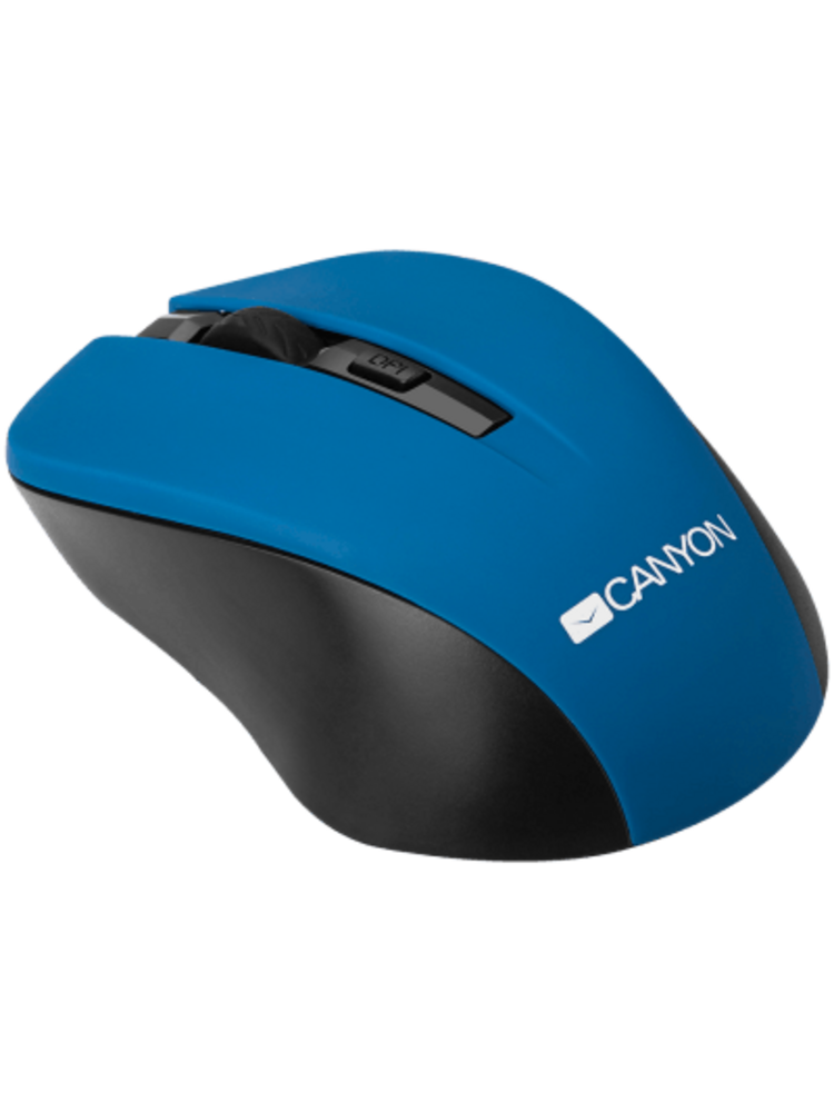 CANYON 2,4 GHz belaidė optinė pelė su 4 mygtukais, DPI 800/1200/1600, mėlyna, 103,5 * 69,5 * 35 mm, 0,06 kg