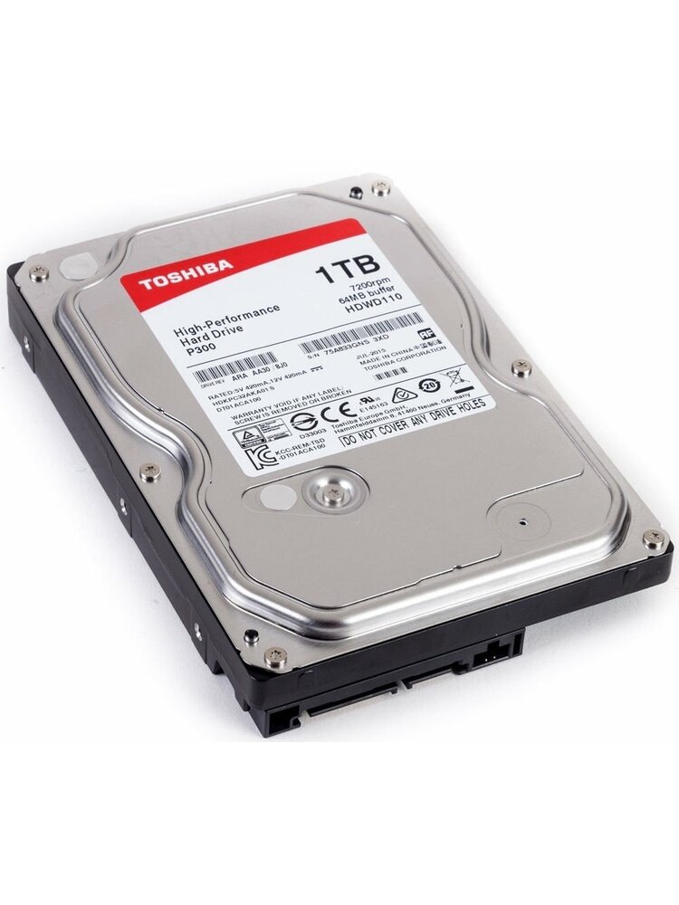 HDD darbalaukis „Toshiba P300“ (3,5 "2TB, 7200 aps./min., 64 MB, NCQ, AF, SATAIII), urmu