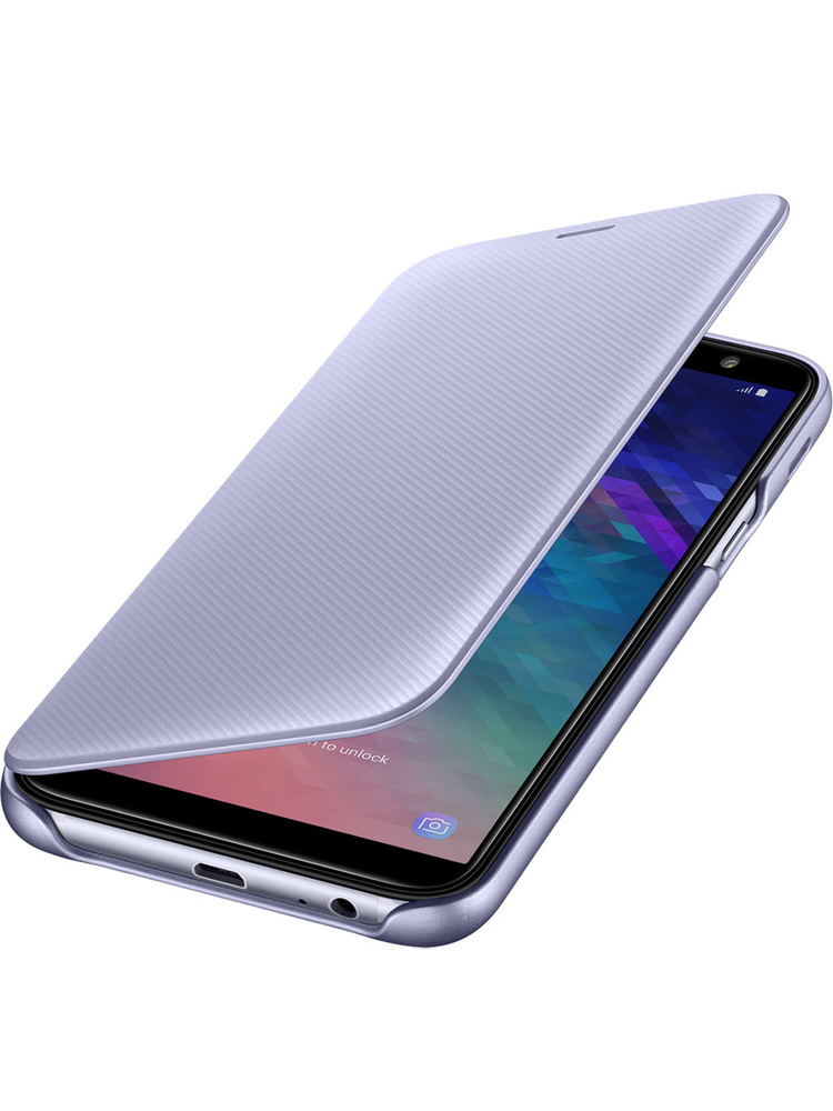 Galaxy A6 (2018) dėklas - piniginė (Violetinis)